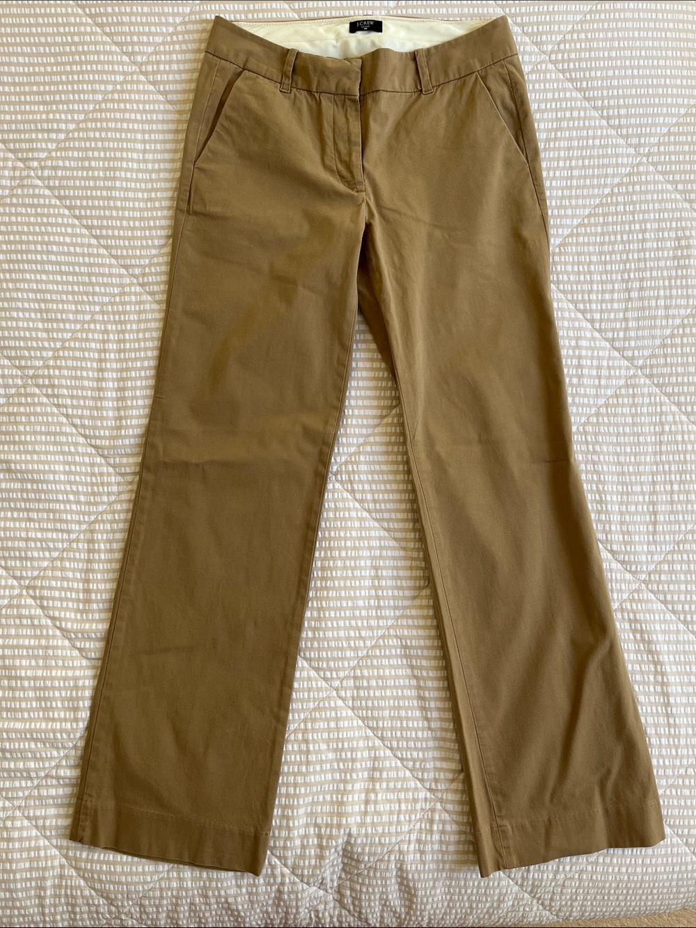 J. Crew Women’s City Fit Khaki Straight-Leg Pants Size 2 Short